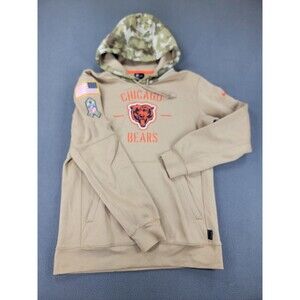 Chicago Bears Hoodie Mens Medium Salute to Service Nike NFL Dri-FIT On-Field Cam